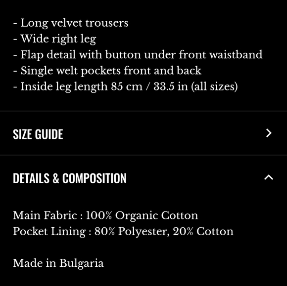 Sezane Florentino Velvet Trousers - Navy - Picture 6 of 6